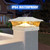 VOLISUN Solar Post Cap Light 4Pack White: RGB Color Changing - Fence Post Lights Solar Outdoor Waterproof for 4x4 x5 x6 WoodenVinyl Post