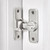 Silvery 90/180 Degree Barn Door Latches,Zinc Alloy Flip Latch