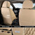 Coverado Seat Covers Front Seats, Waterproof Car Seat Covers, Luxury Leather Seat Covers for Cars, Automotive Seat Covers Leather Seat Cushion Protector Universal Fit Most Cars SUVs Trucks, Beige