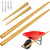 Wood Replacement Wheelbarrow Handles Kit,with 2 Wheelbarrow Wedge