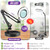 12X Magnifying Glass with Light and Stand, 5 Color Modes 10 Stepless Dimmable, Real Glass 84 LED Lighted Magnifying Glass with Swing Arm, Magnifying Lamp for Crafts Reading Painting Sewing Close Work