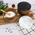 HESHIBI Salt Cellar Box with Lid & Spoon, Marble Lid Set