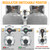 2-Stage Auto Changeover LP Propane Gas Regulator with 48''Stainless Braided Regulator Hose Assemblies and Two 18"RV Pigtail Propane Hoses with Gauge Dual Propane Tank Regulator for RVs, Trailers,Campe