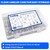450PCS Self Tapping Screws for Metal, 410 Stainless Steel Self Drilling Screws #8#10 Hex Head Sheet Metal Screws Assortment Kits, Length 1/2"" to 1-1/4'' (Silver)