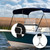 Cosmos 2 Pcs Bimini Boat Top Straps Adjustable Marine Awning Webbing Straps 30" - 56" Heavy Duty Boat Canopy Straps with Double Snap Hook, Stainless Steel Boat Awning Hardware
