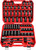 Master 1/2" Drive Impact Socket Set, 67-Piece Standard & Deep Master Impact Socket Set SAE 3/8"-1-1/4" & Metric 8-24mm Socket Set with Ratched Hand, Extension Bar, Reducer, Impact Universal Joint,Cr-V