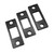 Door Strike Shims (Set of 3 Different Sizes - 2mm, 3mm, 4mm) Spacer for Interior and Exterior Door Latch Plate Alignment (Black, 2-3/4" T-Strike)
