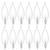 SerBion E12 B10 Clear Candle Base Bulb with Warm White 2700K, 40W Candelabra Light Bulbs, 400 Lumen Dimmable, 120V Incandescent Chandelier Light Bulbs for Pendants, Ceiling Fan, Wall Sconces (12-Pack)