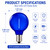 NICONIK G40 Blue LED Replacement Bulbs, E12 Candelabra Base, 5 Pack