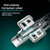 BADALU 175 Degree Kitchen Cabinet Hinges (1 Pair, 2 PCS) Concealed Hydraulic Adjustable Mounting, Soft Closing Nickel-Plated Steel Buffer Dampers for Frameless Cabinet Doors(Detachable Full Overlay)