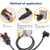 weideer Extension Cord with Switch On/Off,IP67 Waterproof Inline Cord Switch with 4FT 18AWG Cable Piggyback Plug(3-Pronged),Red LED AC/DC 20A-125V 16A-250V Power Switch