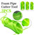 3pcs Foam Pipe Cutter Tool - Three-Tube Insulation Cutting Fixture, Insulation Cutting Fixture in 3 Models, for Pipe Insulation in Homes, Industries and Commercial Places,15mm, 22mm,28mm (Green)