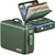 BigPonPon Fireproof Document Box, Hard Case Highly Flame-Resistant Fire Proof Waterproof File Organizer with Lock, Portable Fire Safe for Important Documents & Valuables Storage (Green, ‎15"*11"*5")