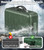 BigPonPon Fireproof Document Box, Hard Case Highly Flame-Resistant Fire Proof Waterproof File Organizer with Lock, Portable Fire Safe for Important Documents & Valuables Storage (Green, ‎15"*11"*5")