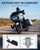 Benlari Highway Pegs P-Clamp, A3 Steel Motorcycle Foot Pegs Fit For 1.25'' Crash Bars Foot Pedal Bracket Clamp Compatible With Harley Touring Electra Road King Road Glide Style3(Black)
