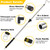 Gzlozak Clothes Hook Pole, High Reach Garment Hook 38“ - 63” Telescoping Pole with 3 Hooks and Foam Handle for Hanging Clothes String Lights Plants Grabbing Trunk Cargo Shelf Items