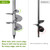 Insaga 24'' Fully Welded Ground Anchors Screw in, 3'' Wider Spiral Earth Anchor for Swing Set, 4pcs Mobile Home Anchors, Wind Resistant Trampoline Wind Anchors, Ground Anchors for Sheds