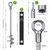 Insaga Heavy Duty Ground Anchors with Straps – 24'' Screw in Earth Anchor Kit, 6 Pack, 12mm Solid Carbon Steel Auger, Chrome Plated, for Trampoline, Shed, Swing Set, Mobile Home, Tree, Tent, Carport
