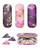 BESTOCEAN 3 Pack Hard Shell Eyeglass Case, Marble Pattern, Multicolor, Leather, Hard, No Closure, 3 Count
