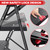 KINGRACK 5-Step Ladder with Handrail, Folding Steel Step Stool, Black