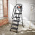 KINGRACK 5-Step Ladder with Handrail, Folding Steel Step Stool, Black