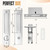 Pocket Door Privacy Lock with Hidden Handle, Recessed Flush Pull, Black | Zinc Alloy, rustproof, Durable, Bathroom Bedroom, Spring Edge Latch, Space-Saving, Concealed Handle, fits 1-5/12 to2-2/8 Door