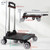 Backpack Trolley with 5 Swivel Wheels, Large Base Folding Luggage Cart