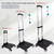 Backpack Trolley with 5 Swivel Wheels, Large Base Folding Luggage Cart