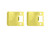 QCAA Solid Brass Extended Lip Strike, 3''X2-1/4", Polish Brass, 2 Pack, Made in Taiwan