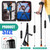 Geiserailie 2 Pcs Forearm Crutches for Adults, Folding Forearm Crutches Lightweight and Adjustable with Rubber Grips for Comfortable Grip, Aluminum Cane with Cuffs for Walking, Black