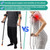 Geiserailie 2 Pcs Forearm Crutches for Adults, Folding Forearm Crutches Lightweight and Adjustable with Rubber Grips for Comfortable Grip, Aluminum Cane with Cuffs for Walking, Black