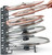 Free-Standing Adjustable Pot Lid Organizer for Cabinet - Kitchen Storage Rack 6 Adjustable Shelves, Pot Lid Holder, Pan and Pot Rack Organizer, Pantry & Inside Cabinet Organizer (13” Clearance)