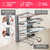 Free-Standing Adjustable Pot Lid Organizer for Cabinet - Kitchen Storage Rack 6 Adjustable Shelves, Pot Lid Holder, Pan and Pot Rack Organizer, Pantry & Inside Cabinet Organizer (13” Clearance)