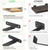 Mkono 4 Pack Shelf Brackets, 4 Inch Hidden Floating Black Metal L Brackets
