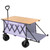 Whitsunday Collapsible Wagon with Tailgate and Big Wheel,Heavy Duty Utility Folding Wagons for Beach Camping Outdoor (Purple, with Table)
