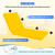 Basic Beyond Chaise Lounge Cushions Outdoor, 3-Layer Waterproof Outdoor Furniture Cushions with Removable Cover and 4 Ties, 72"x21"x3" Patio Lounge Chair Cushions for Outdoor Furniture, Yellow