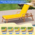 Basic Beyond Chaise Lounge Cushions Outdoor, 3-Layer Waterproof Outdoor Furniture Cushions with Removable Cover and 4 Ties, 72"x21"x3" Patio Lounge Chair Cushions for Outdoor Furniture, Yellow