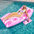 SLOOSH Inflatable Pool Floats Adult - Extreme Comfort Pool Lounge Chair with Detachable Cup Holder, Heavy Duty Lounger Floating Recliner Blow Up Floaties Water Floaty Lake Beach Tanning Float (Pink)
