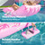 SLOOSH Inflatable Pool Floats Adult - Extreme Comfort Pool Lounge Chair with Detachable Cup Holder, Heavy Duty Lounger Floating Recliner Blow Up Floaties Water Floaty Lake Beach Tanning Float (Pink)
