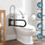 WochiTV 29.5 Inch Handicap Grab Bars Foldable Stainless Toilet Handrail