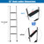 OUTPRIZE 52" Aluminum RV Bunk Ladder, Integrated Camper Bunk Bed Ladder