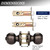 Probrico Keyed Alike Door Knob Locks, Exterior Door Handles, Front Entry Door Knobs, Bedroom Door Locks, Oil Rubbed Bronze, 6 Pack