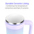 Zukro 20 oz Ceramic Lined Insulated Tumbler with Handle and Straw