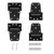 3-1/2 Inch Self Closing Gate Hinges, Spring T Hinges, Black, 4 Pack