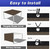 Sunocity 8' X 20' 90% Sun Shade Cloth Outdoor Patio Mocha Pergola Shades Cover Privacy Screen UV Block Porch Screens Canopy for Patio Outside Outdoor