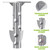 Lifeswell Universal In-Ground Umbrella Base, Rust-Resistant Steel Concrete Holder, Space-Saving Design for Outdoor Offset Cantilever Upright Umbrella Stand