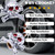 MEAJOO 4PCS Skull Style Tire Valve Stem Caps, with Rubber O-Ring, Universal Dustproof Tire Valve Stem Covers for Cars, SUV, Trucks, Bikes, Motorcycles, Bicycles(Silver)