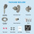 Filtered Shower Head With Handheld Spray Combo for Hard Water,High Pressure 6" Rain & 5" Handheld Dual Shower Head,Detachable,69" Stainless Steel Shower Hose,2PCS Filters