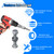 Upgraded Stainless Steel Trailer Jack Drill Adapter, Cordless Drill Adapter Kit with 1/2 Inch Socket Adapter Bit, Universal Replacement for Top Wind Trailer Jack Crank Handle
