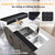 AyNirser Sink Edge Protector with Suction Cup 4"x20", Silicone Sink Splash Guard for Kitchen & Bathroom, Protect Countertop from Scratches, Stains, for Stainless Steel Granite Quartz-Black